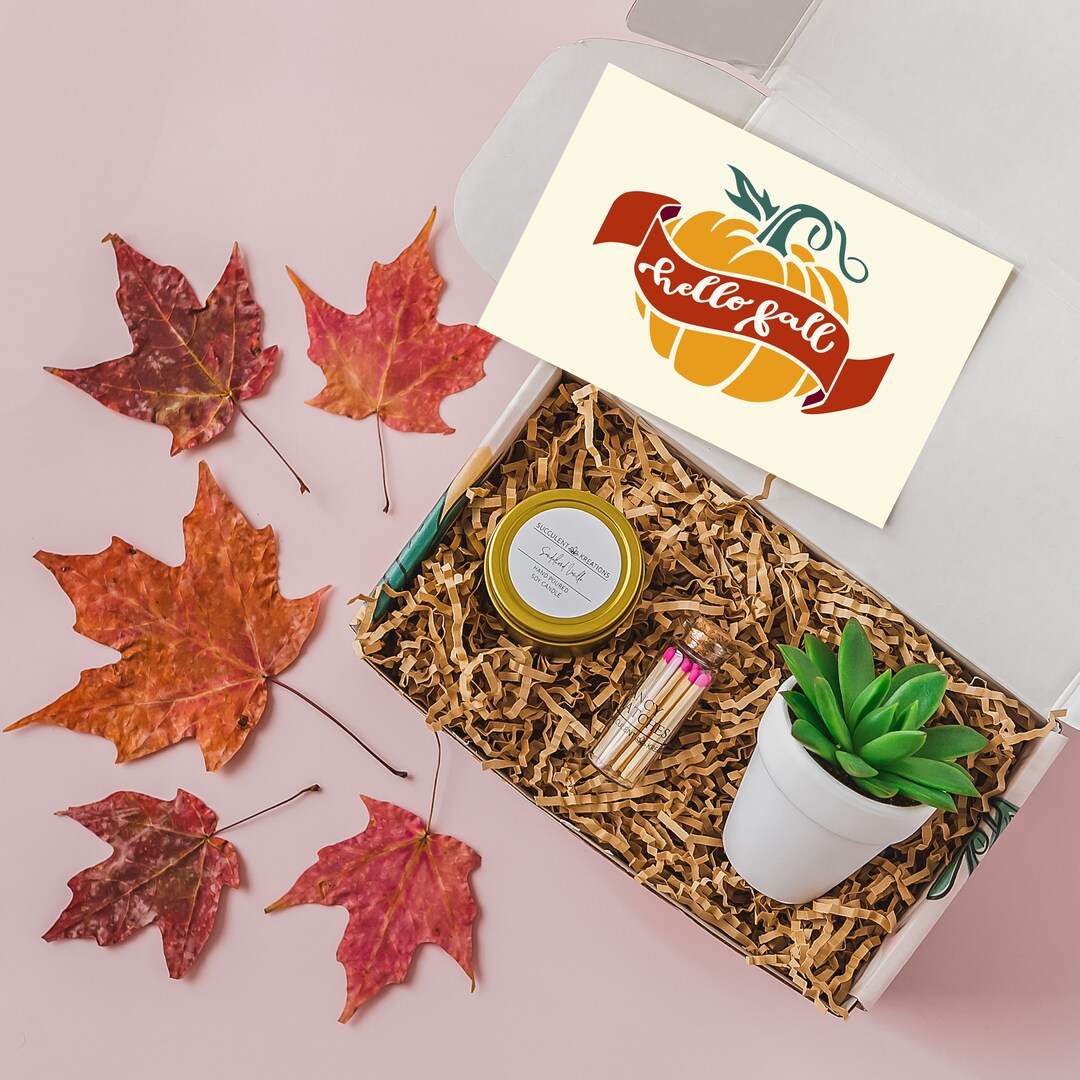 FALL GIFT BOX Fall Gift Basket Hello Autumn Gift Box Autumn Gift Set