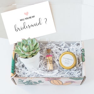 Will You Be My Bridesmaid - Bridesmaid Proposal Box - Bridesmaid Gift - Succulent Gift Box - Bridesmaid Proposal Card  Bridesmaid Gift Ideas