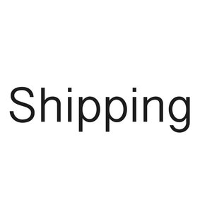 May include: The word "Shipping" in black text on a white background.