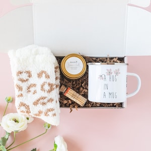 Thank You Gift Box- Thinking of You - Self Care Kit - Cozy Gift Basket - Relaxation Gifts for Women -Take Care - Get Well Soon- Hug in a Mug