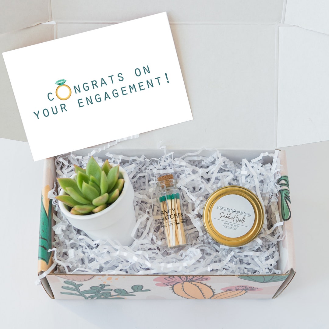 ENGAGEMENT GIFT BOX Engagement Gifts Personalized Gift Engagement Gifts