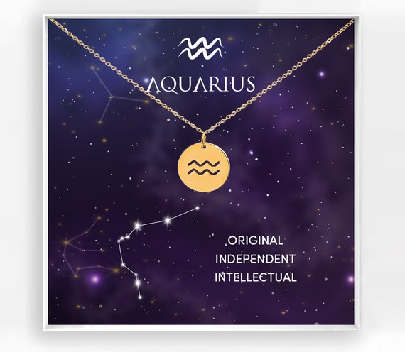 AQUARIUS NECKLACE Horoscope Necklace 