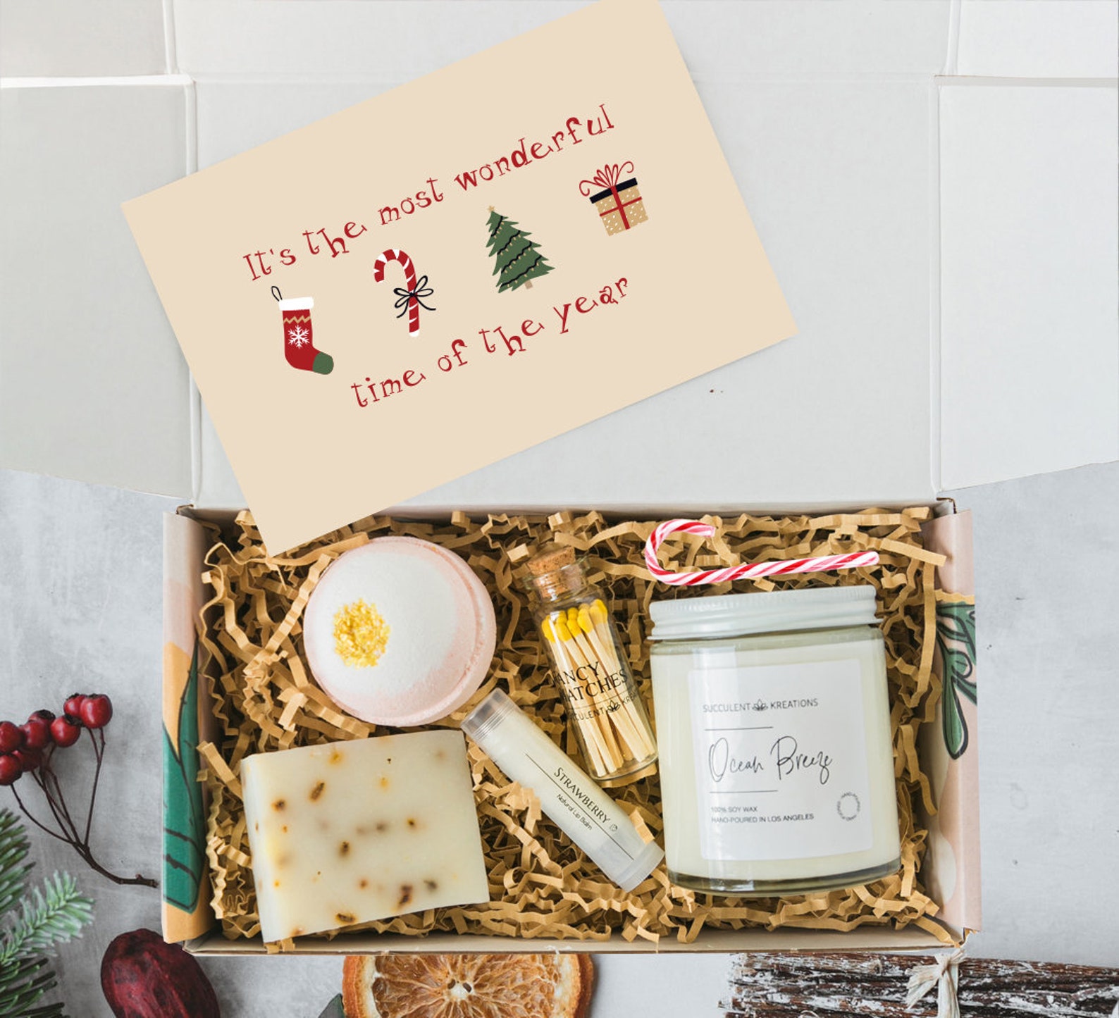 Happy Holidays Gifts Holiday Present Christmas Gift set Etsy