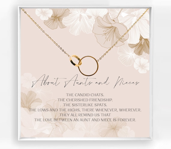 Aunt and Niece Necklace Aunt Gift to Niece Aunt Necklace Gift Aunt