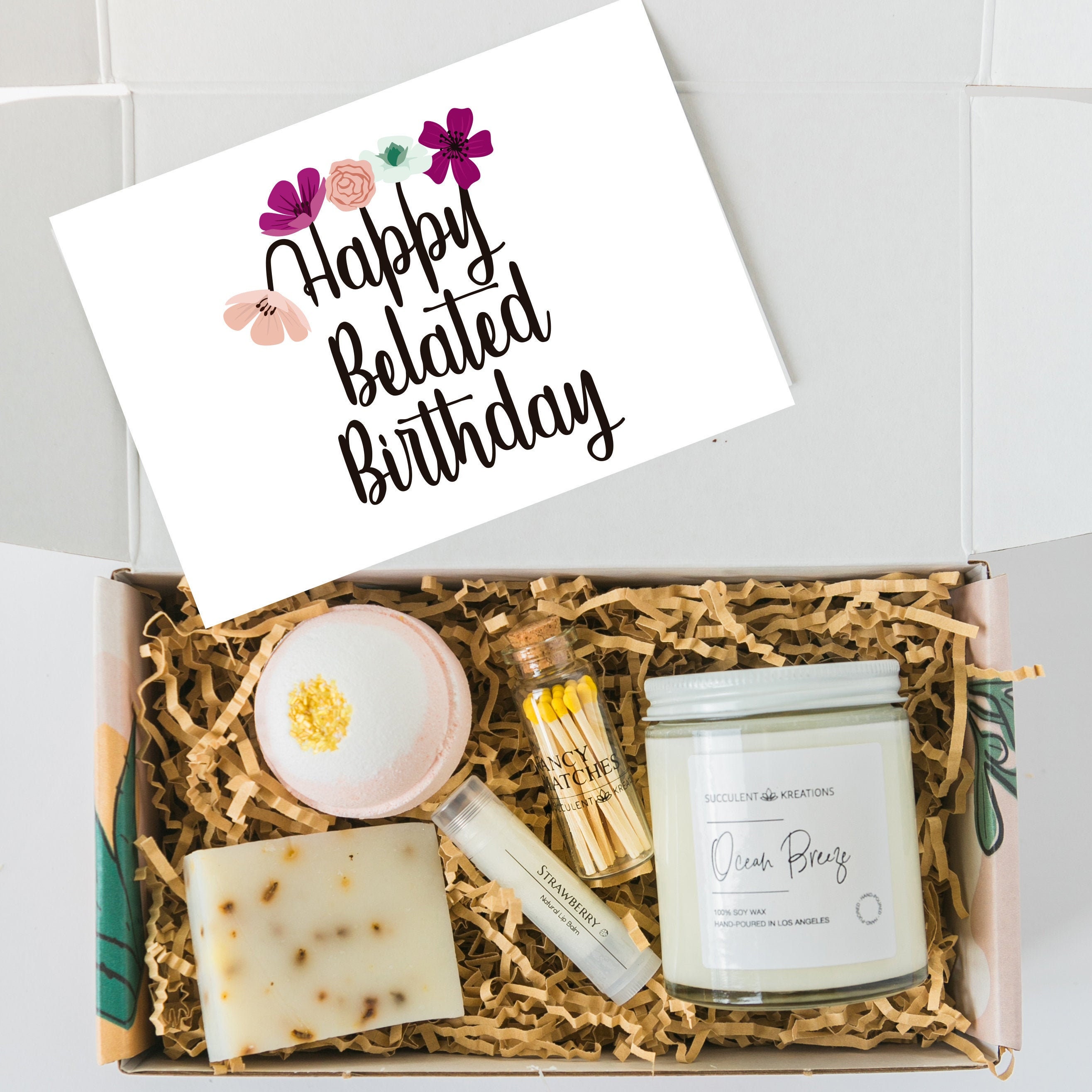 BELATED BIRTHDAY GIFT Happy Belated Birthday Birthday Gift Ideas Birthday Gift for Best Friend Family Relatives Custom Bday Etsy Finland