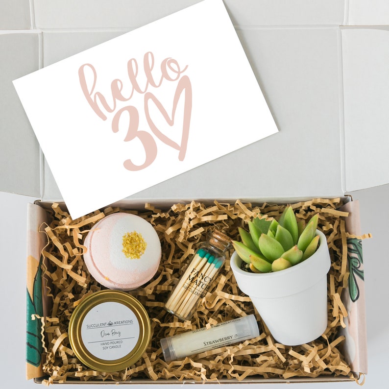 30th birthday gift for women - 30th Birthday Spa Gift Box - Succulent Box - 30th birthday gift for her - Thirtieth Birthday gift- Gift ideas 