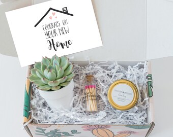 Housewarming Succulent Gift - Housewarming gift Set - Housewarming Gift Set - Live succulent gift box - Happy New Home Gift - New house gift