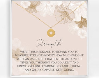 Strength Gift - Uplifting Gifts for Women - Sympathy Necklace - Motivational Gift Ideas, Inspirational gift, Encouragement gift - Necklace