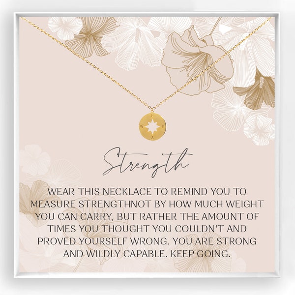 Strength Gift - Uplifting Gifts for Women - Sympathy Necklace - Motivational Gift Ideas, Inspirational gift, Encouragement gift - Necklace