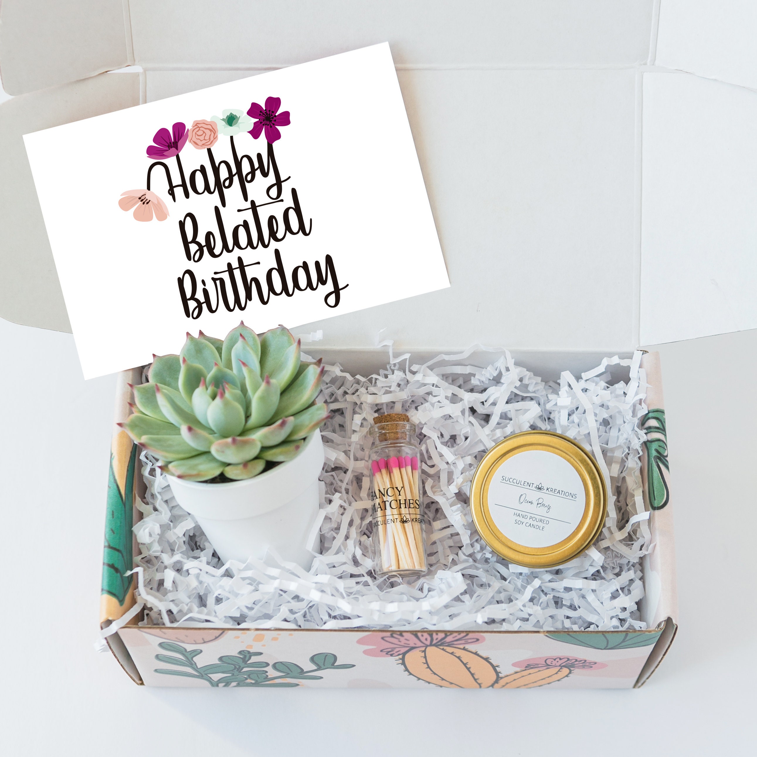 HAPPY BELATED BIRTHDAY Gift Box Belated birthday gifts for her