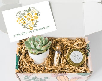 Thank You Gift Idea- Appreciation Gift- Big Thank you- Thank You Succulent and Candle Gift