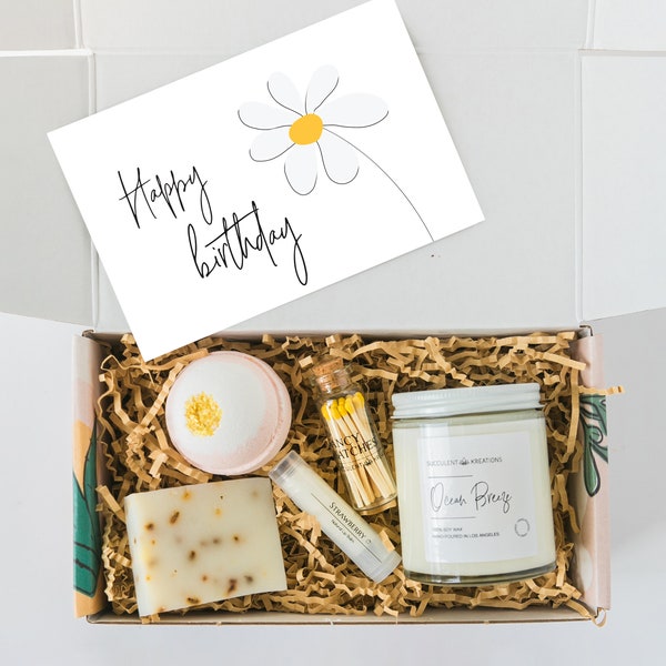 BIRTHDAY GIFT BOX - Happy Birthday Spa Box - Gift Ideas for Her - Personalized Birthday Package