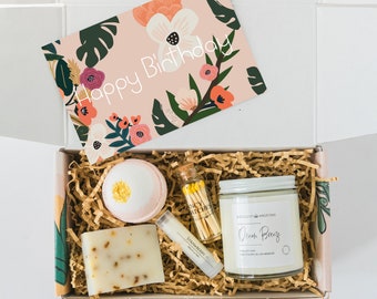 BIRTHDAY SPA BOX - Custom Birthday Present - Gift Ideas for Friends - Bath Set Care Package