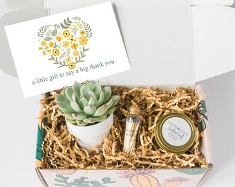 Thank You Gift Idea- Appreciation Gift- Big Thank you- Thank You Succulent and Candle Gift