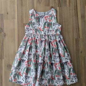 Girls koala tea party dress // handmade // white // cotton // Aussie // animals // Australian // baby // toddler // gift // Australia Day