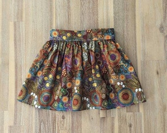 Girls Indigenous skirt // handmade // cotton // Aboriginal // orange // baby // toddler // Australian // gift // NAIDOC // art // Aborigine