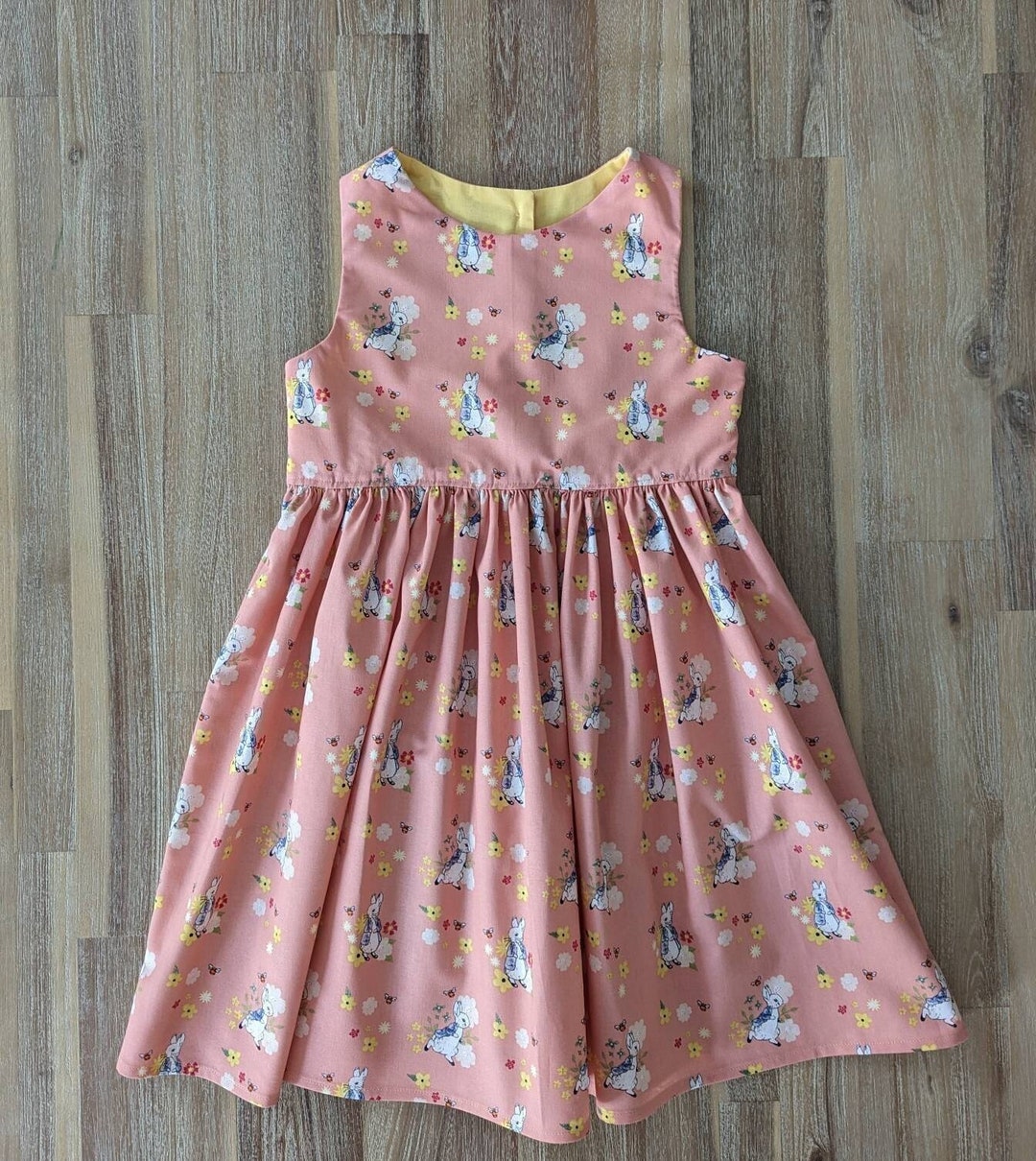 Peter Rabbit Yellow Dress Rabbit Girls Peter Rabbit Tea Party Dress // Handmade // Easter // Beatrix ...