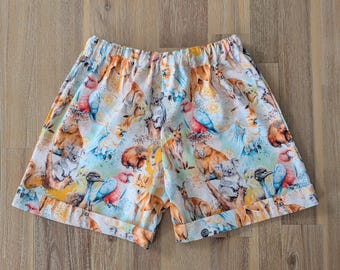 Kids Aussie shorts // handmade // cotton // Australia Day // animals // baby // toddler // unisex // boys // girls // koala // dingo