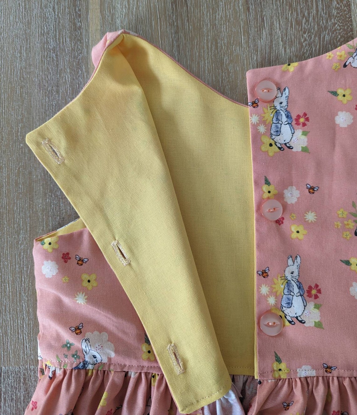 Peter Rabbit Yellow Dress Rabbit Girls Peter Rabbit Tea Party Dress // Handmade // Easter // Beatrix ...