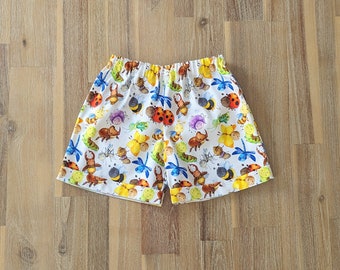 Kids critter shorts // handmade // cotton // baby // toddler // boys // girls // unisex // insects // gift // bugs // birthday // party