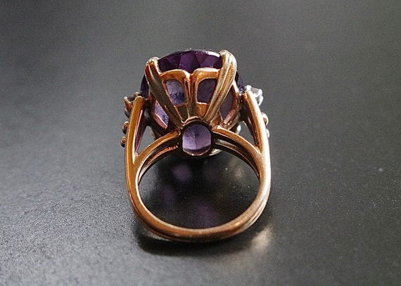 14k Gold and Platinum, FF Felger Amethyst and Dia… - image 6