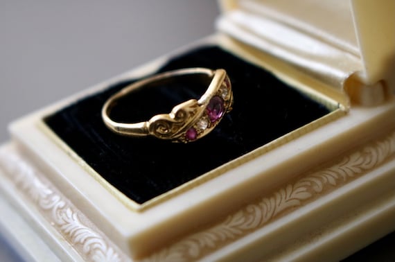 Antique 18k Ruby & Diamond Ring - image 4