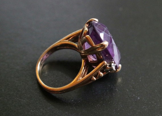 14k Gold and Platinum, FF Felger Amethyst and Dia… - image 5