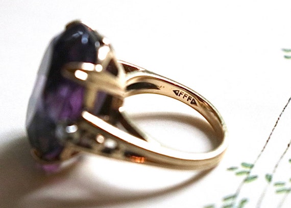 14k Gold and Platinum, FF Felger Amethyst and Dia… - image 7