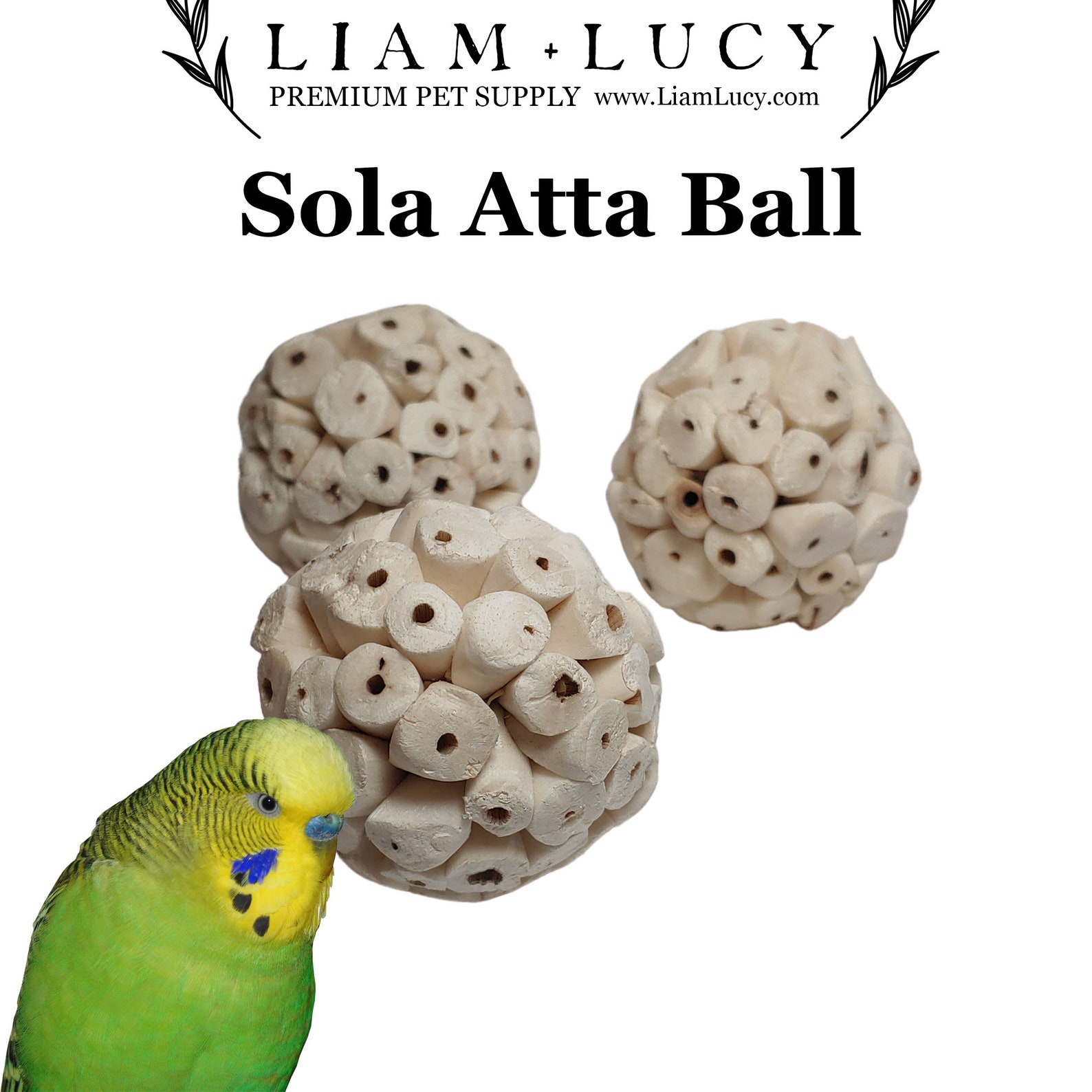 3 All Natural Sola Atta Ball for Birds Parrots Chinchillas Etsy