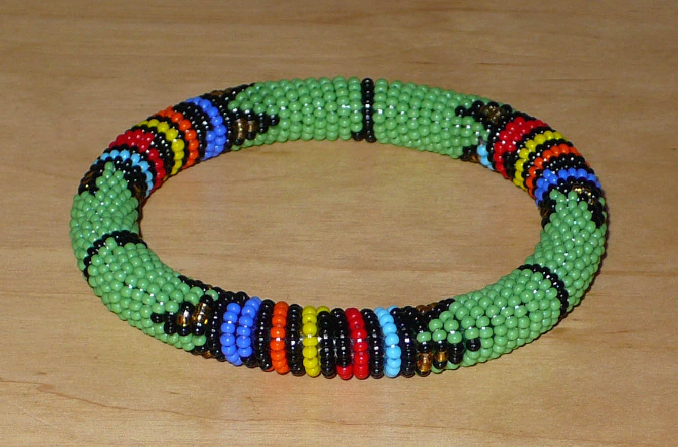 PULSERA ZULÚ AFRICANA Joyería africana pulsera de cuentas Etsy