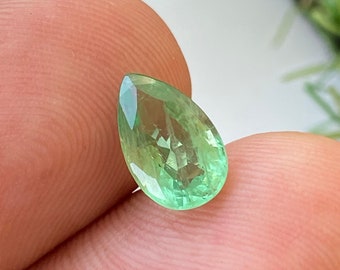 1.80 Carat Attractive Lustered Quality Emerald Pear Cut Gemstone, Genuine Natural Emerald For Jewelry Making Stone, Loose Emerald Gemstone