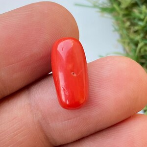 8.48 CRT Vintage Old Mines Polished Untreated Coral Cabochon, Genuine Italian Coral Gemstone For Making Ring-Pendant Jewelry, Gift for Her