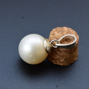 12x12 mm Vintage Natural South Sea Pearl Beads Gemstone, 16.35 CRT Genuine Quality Real Pearl Locket Pendant, 925 Sterling Silver Locket