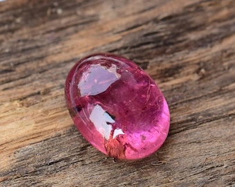 6.80 Ct. Pink Rubellite Tourmaline Cabochon: Untreated Gemstone