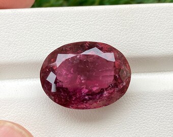 16.28 CRT 100% Real Pink Tourmaline Oval Cut Gemstone ~~ 19x14x8 mm ~~ Loose Tourmaline ~~ Tourmaline For Jewelry Making