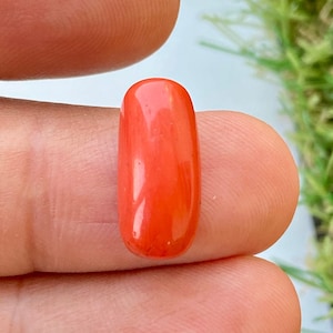 7.30 CRT Vintage Old Mines Polished Rare Coral Cabochon, Genuine Italian Coral Gemstone For Making Ring-Pendant Jewelry, Gift for Her