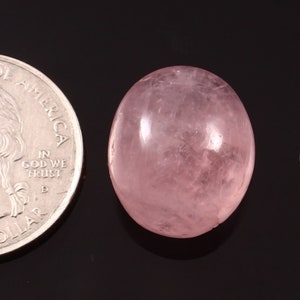 Natural Pink Morganite Cabochon, 18x15x12 mm Oval Shape For Jewelry Making Stone, Handmade Loose Morganite Gemstone