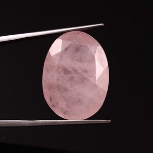 Natural Morganite Faceted Oval Shape Gemstone, Rare Pink Color Morganite, 25x18x11 mm Use For Making Jewelry