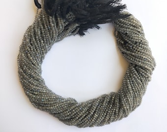 2.10mm Natural Labradorite Faceted Round Beads ~~~ Calidad AA ~~~ 13 pulgadas Strand ~~~ Cuentas de piedras preciosas naturales para la fabricación de joyas.