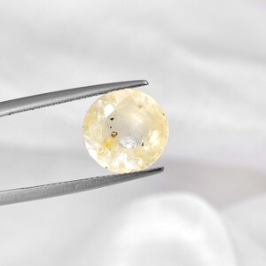 Pietra preziosa di zaffiro giallo birmano: pietra sciolta taglio rotondo da 8,90 ct