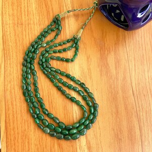 3 hebras 418 quilates Berilo Esmeralda liso ovalado Cuentas de maniya 5 a 10 mm 17 a 19 pulgadas Hebras Cuentas de piedras preciosas para la fabricación de joyas