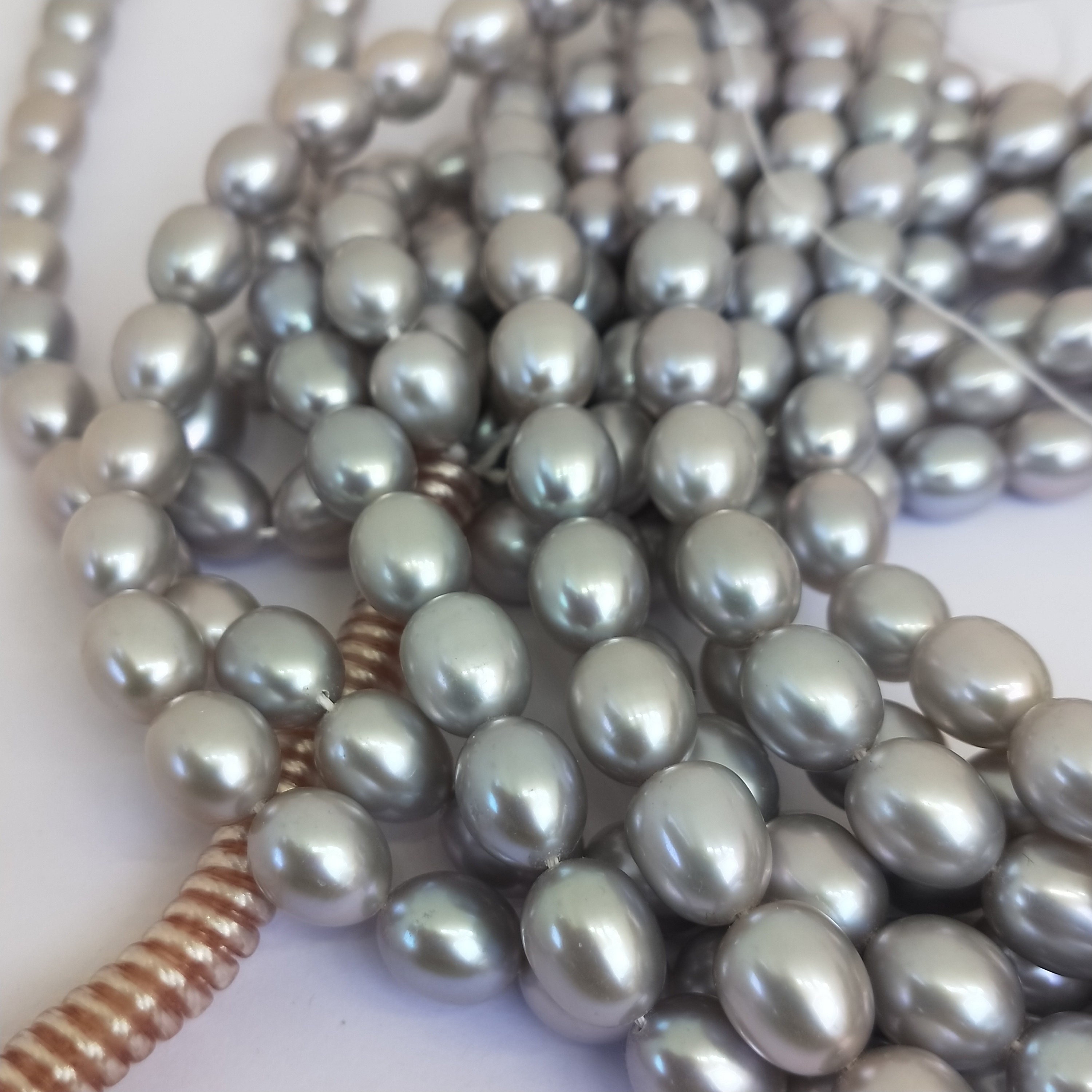 Fine Quality Cultured Pearls 8 mm Oval Smooth Pearls 16 Etsy