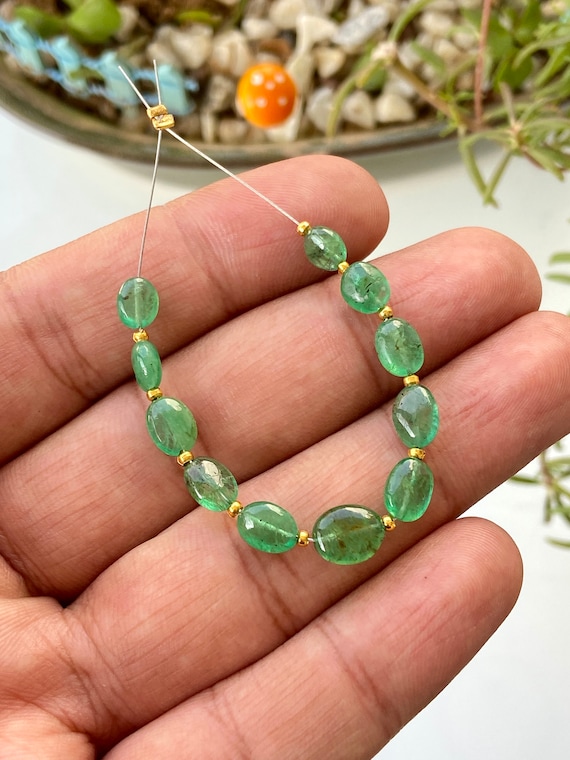 12 Fine Quality Zambian Emerald Nuggets Beads Gemstone ~~ Ethically  Sourced Zambian Mines Emerald ~~ Loose Beads For Making Jewelry