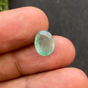 2.7 Carat Heated Natural Beryl Emerald Oval Cut Gemstone, Precious Beryl Emerald Loose Stone for Jewelry Making, 11 x 8 x 4 mm