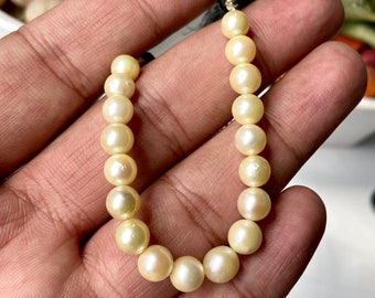 Extreme Rare Natural Basra Moti , Natural Basra Pearl From Irag , Old Vintage Antique Pearls from India, 18 Pearls with Great 6 to 6.7 mm