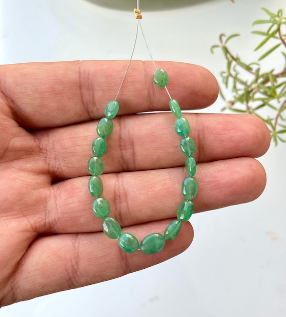 17 Vintage Quality Zambian Emerald Nuggets Beads Gemstone