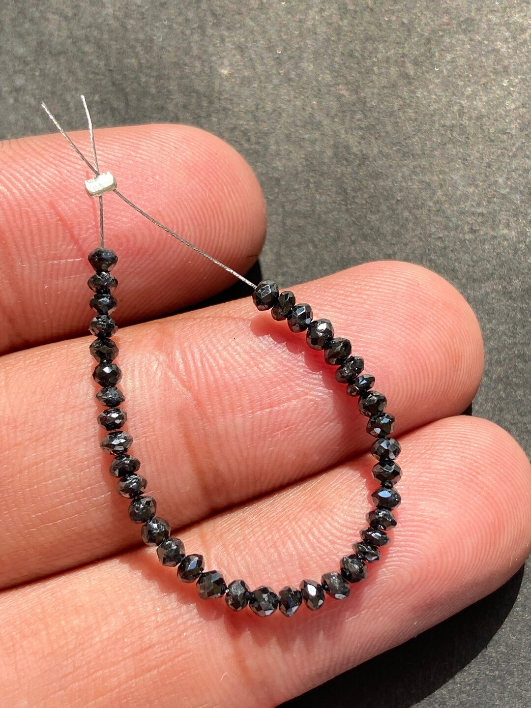 Precious Black Diamond Beads, Natural Black Diamond Beads, Faceted