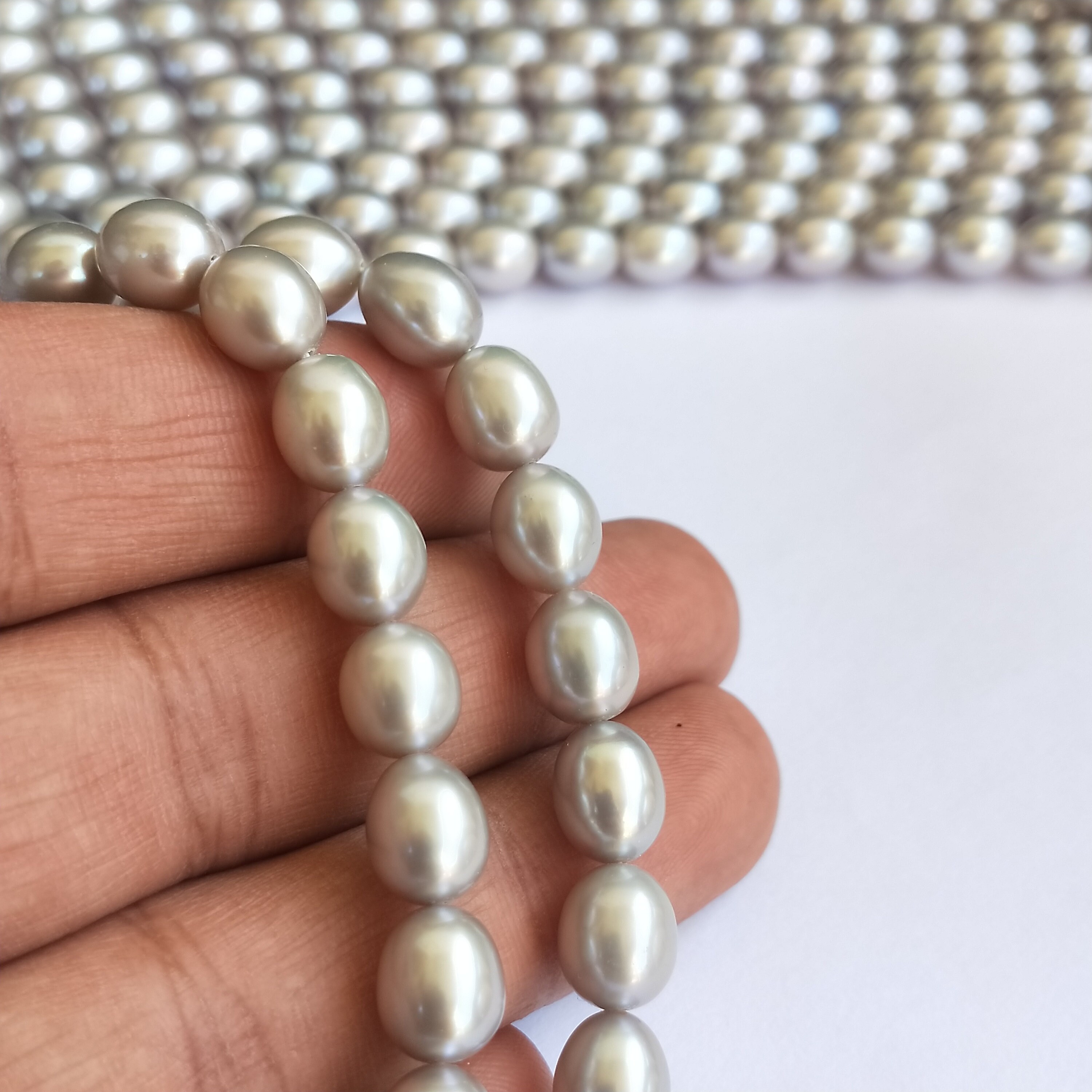 Fine Quality Cultured Pearls 8 mm Oval Smooth Pearls 16 Etsy