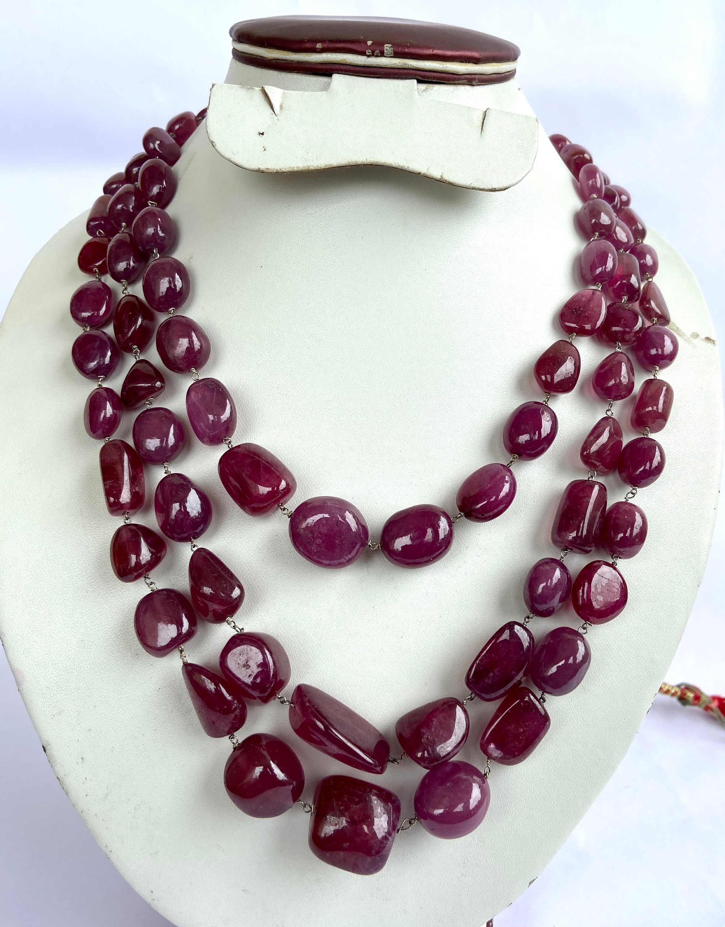 Red ruby deals beads necklace