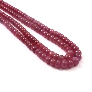 Natural Ruby Rondel Beads Gemstone, 4 mm To 7 mm Rondel Beads For Making Necklace Jewelry, Attractive Pink Color Ruby Beads image 1